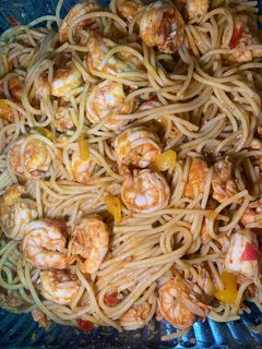 صورة لوصفة معكرونه بالجمبري