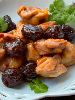 A picture of Japanese Soy Chicken with Dates.