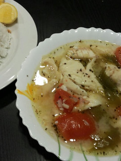 عکسی از دستور سوپ ماهی و ریحان