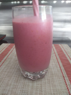 Una foto de Smoothie de frambuesas y vainilla