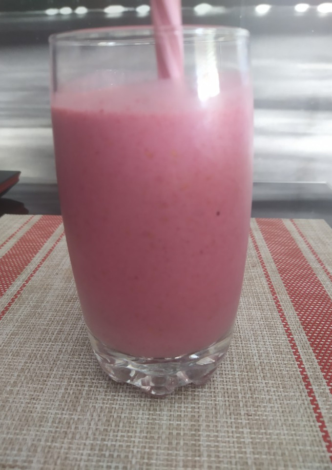 Una foto de Smoothie de frambuesas y vainilla
