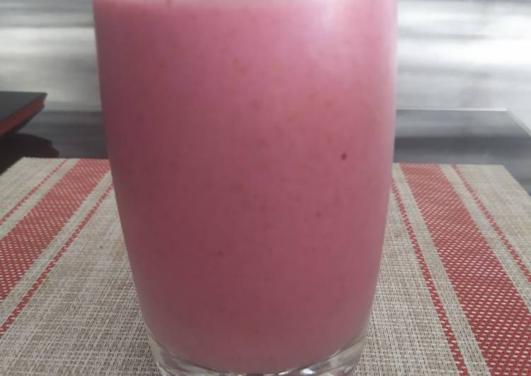 Smoothie de frambuesas y vainilla