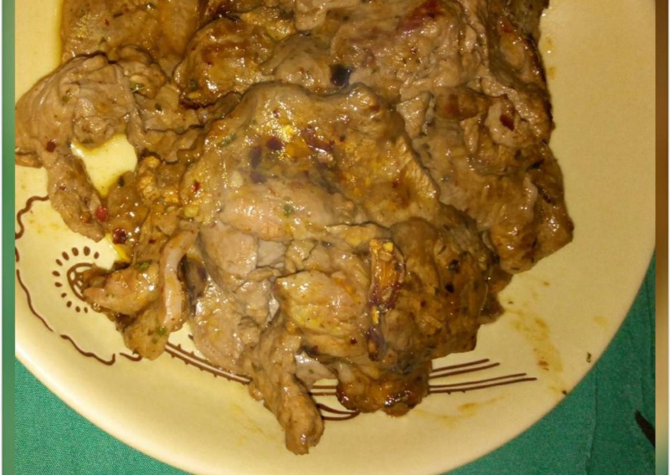 Thin Slices of Tenderloin with Homemade Rub