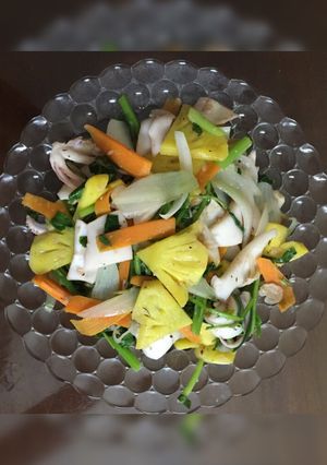 Hình của món Mực xào.