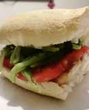 Lomito chacarero en marraqueta