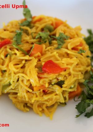 A picture of Vegetables Vermicelli Upma.