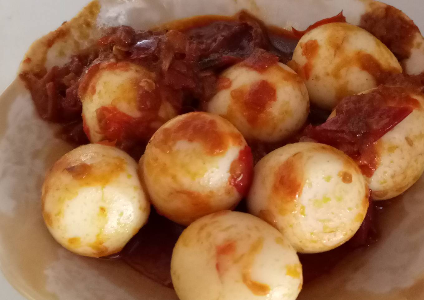 Telur puyuh balado