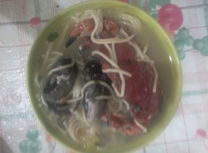 Una foto de Sopa de choro con cangrejo