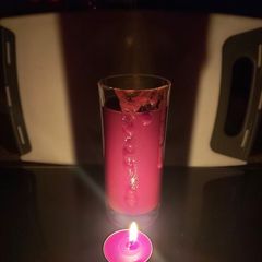 A picture of My Halloween Chilling Blood Drink 😳 👿 💀.