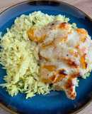 Joghurtos barackos sült csirkemell curry’s rizzsel