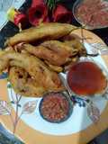 Mirchi Bhajiya (Stuffed Chili Fritters)