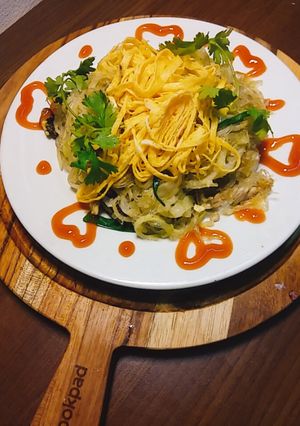 Hình của món Miến xào rau củ.