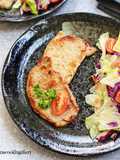 Easy Pan Seared Pork Chops with Garlic Red Wine Vinegar Salad