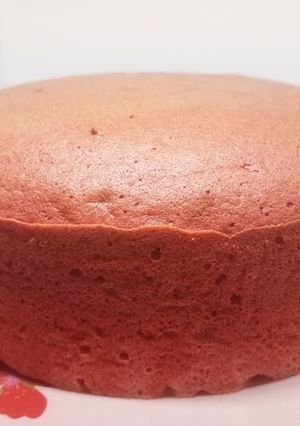 Foto resep Red velvet cake putih telur au bain marie