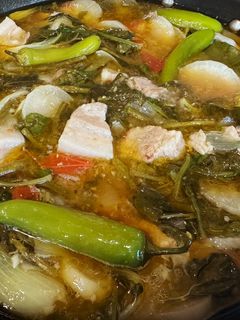 A picture of Pork Belly Sinigang.