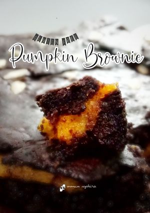 Foto resep Pumpkin Brownies Gluten Free with Topping Pumpkin Seed