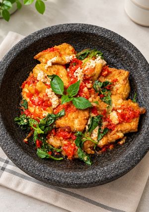 Foto resep Tahu Tempe Penyet Sambal Kemangi