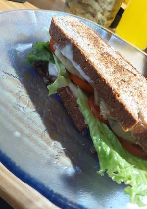 Una foto de Sándwich vegetariano
