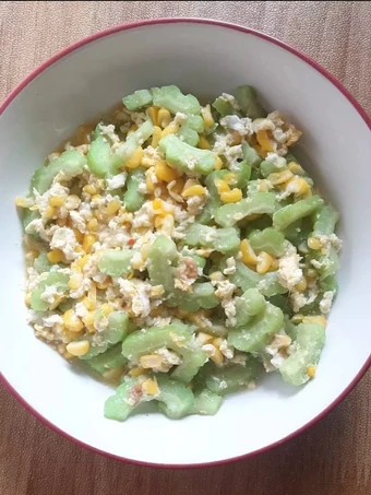 Langkah Gampang Membuat Resep Sayur tumis pare mix telur dan jagung manis yang Menggugah Selera Anti Ribet, Mantap