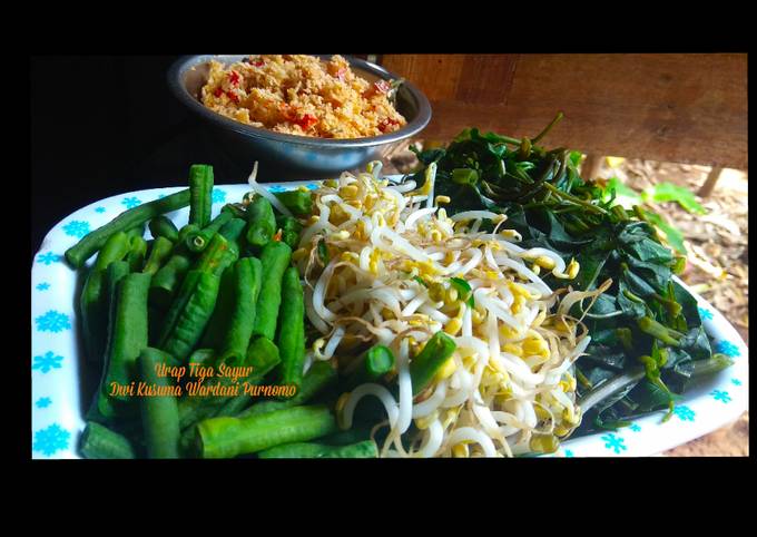 Resep bikin Urap Tiga Sayur  nagih banget