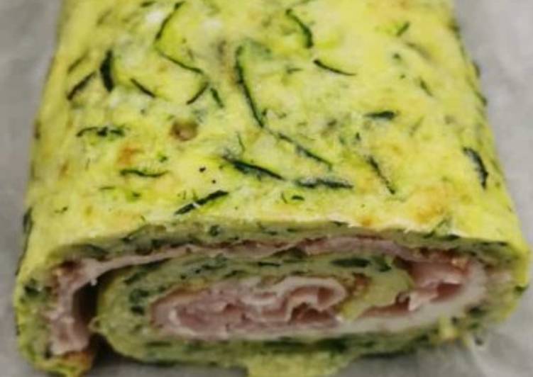 Recipe of Super Quick Homemade Rotolo si zucchine con Philadelphia e cotto