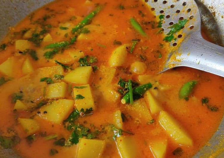 How to Prepare Super Quick Homemade Alu in khas khas gravy