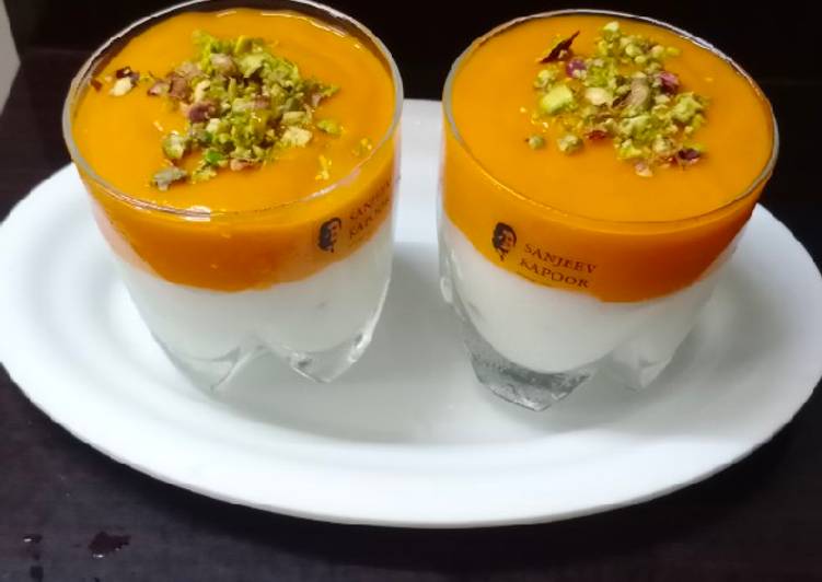 Mango milk pudding