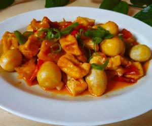 Resep Mudah Tahu,telur puyuh asam manis pedas Ala Restoran