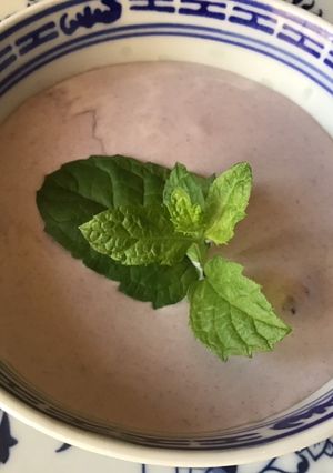 A picture of California Farm Vanilla Ice Cream in Food Processor.