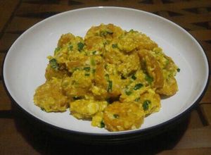Foto resep Egg tofu saus telur asin