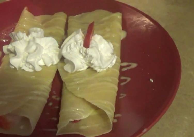 Deliciosas Crepas Dulces con Fresas