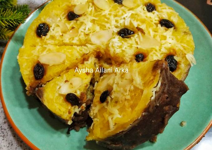 Resep Cake Singkong kukus keju coklat Anti Gagal