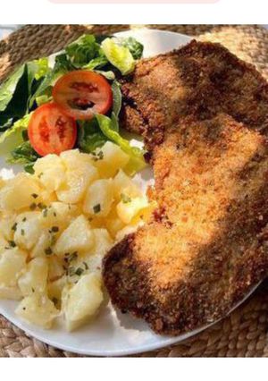 Una foto de Milanesa de berenjena 🍆