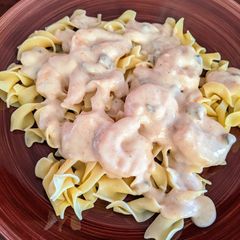 A picture of Shrimp with Spicy Cream Sauce.