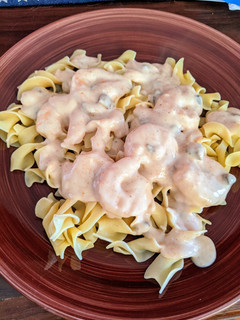 A picture of Shrimp with Spicy Cream Sauce.