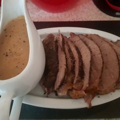 My Slowcooked Peppered Beef with peppercorn Sauce. 😘 A picture of My Slowcooked Peppered Beef with peppercorn Sauce. 😘.