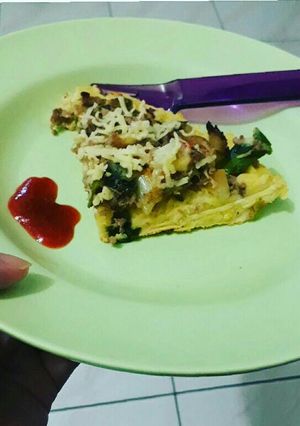 Foto resep Potato Pizza with beef n cheese