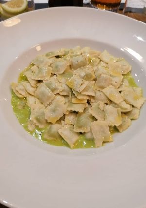 Une photo de Ravioles sauce Basilic