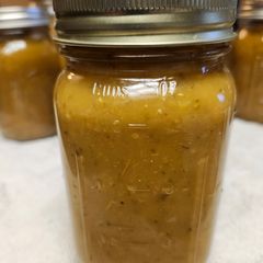 A picture of Brad's green tomato pasta sauce.