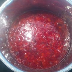 Russian(ish) beetroot and bean soup A picture of Russian(ish) beetroot and bean soup.