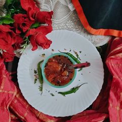 A picture of Aam ka Galka(sweet and sour mango pickle).