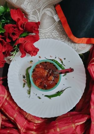 A picture of Aam ka Galka(sweet and sour mango pickle).