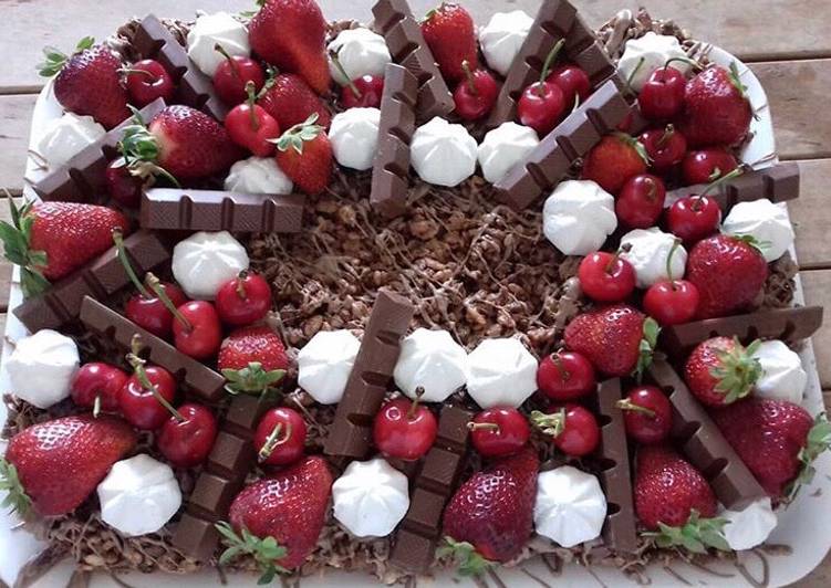 Torta riso soffiato e cioccolato