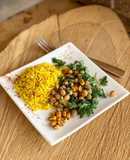 Curry de Garbanzos con Arroz Basmati