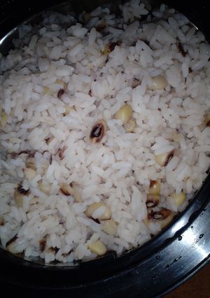 A picture of Rice and beans.