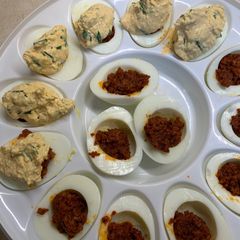 A picture of Chorizo Deviled Eggs.