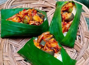 Foto resep Sego Kucing Ala Angkringan (nasi kucing sambal teri terong)
