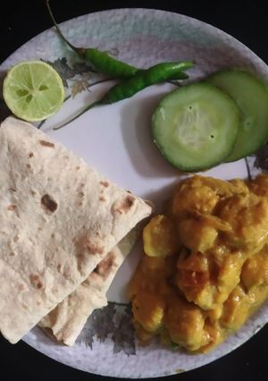 A picture of Taro Root Curry Arbi.