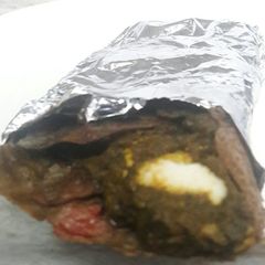 Bajra palak paneer wrap A picture of Bajra palak paneer wrap.