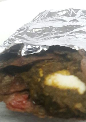 A picture of Bajra palak paneer wrap.